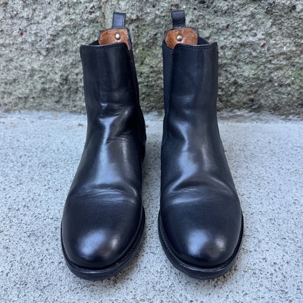 FRYE Melissa Chelsea Boots Womens 7 Black Ankle Boot Italian Leather Bootie - Picture 13 of 13